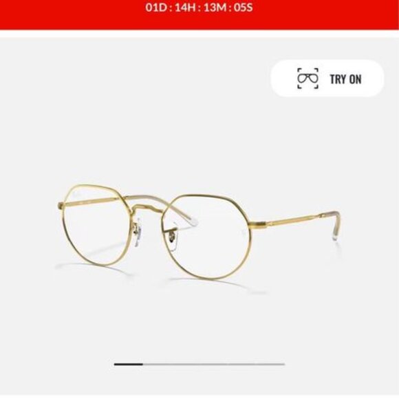 Rayban Gold 'Jack' Frames - Picture 4 of 5